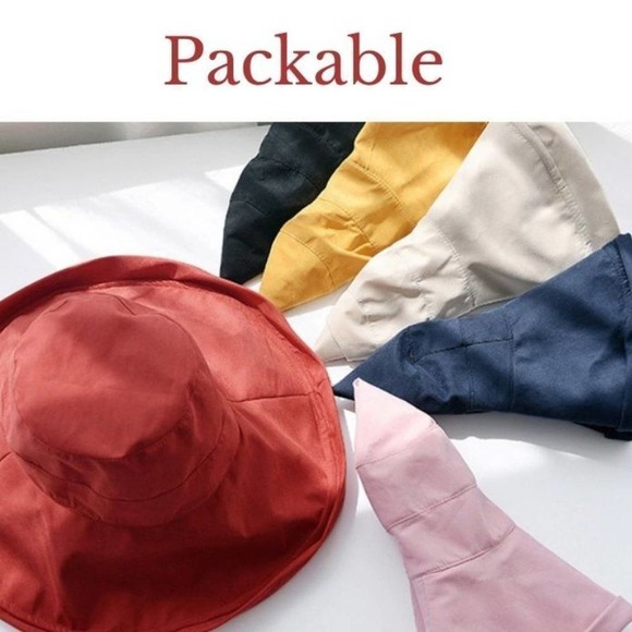 Wide Rim Bucket Beach Hat - Pink One Size - Picture 4 of 7